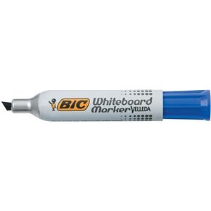 BIC Velleda 1781 Marcatore per Lavagne Bianche Punta a Scalpello 3,2-5,5 mm Blu - Confezione da 12 Pezzi