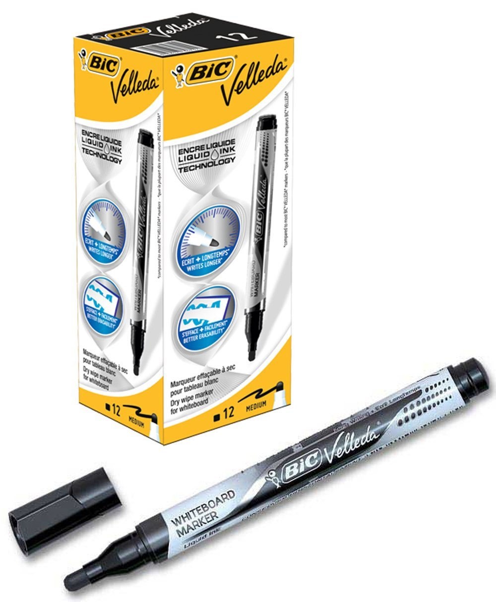 BIC Velleda Liquid Ink Pocket - Marcatore per Lavagna Bianca con Scrittura Istantanea e Alta Cancellabilità