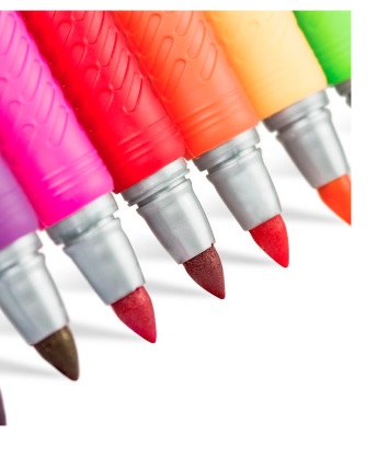 BIC Intensity Pennarelli Indelebili Assortiti Rainbow - Punta Tonda - Confezione da 5 Pezzi - Tratto 0,8 mm