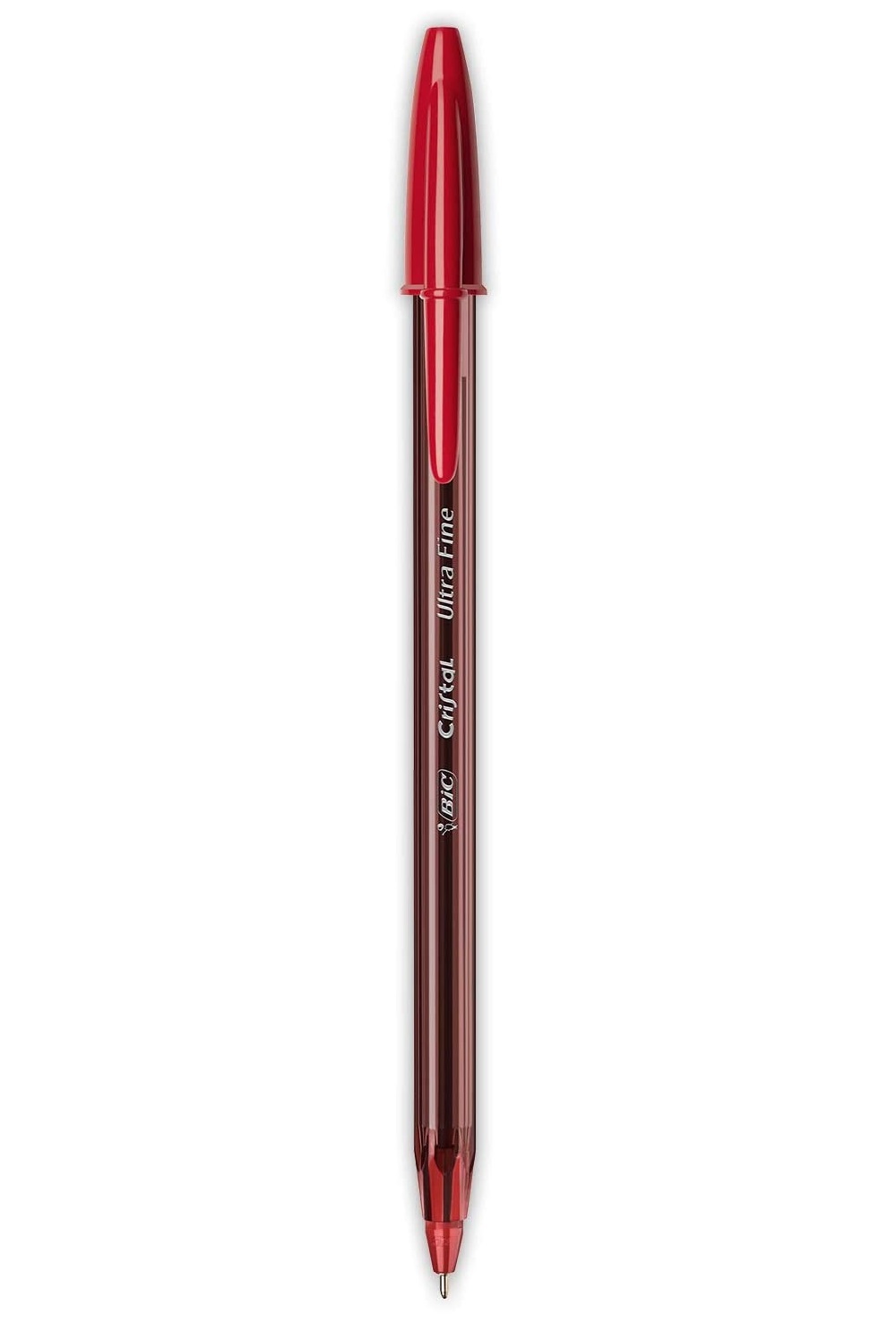 BIC Cristal Exact Penna a sfera 0,7 mm Rosso - Scatola da 20 pezzi con cappuccio