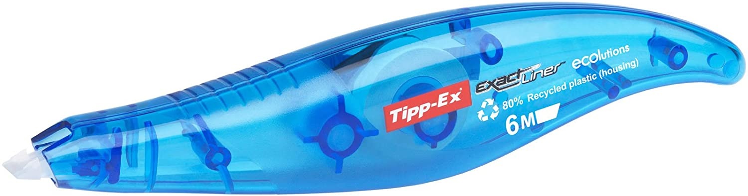 TIPP-EX Exact Liner Correttore a Nastro 5mm x 6m - Blu e Bianco, Confezione da 10 Pezzi