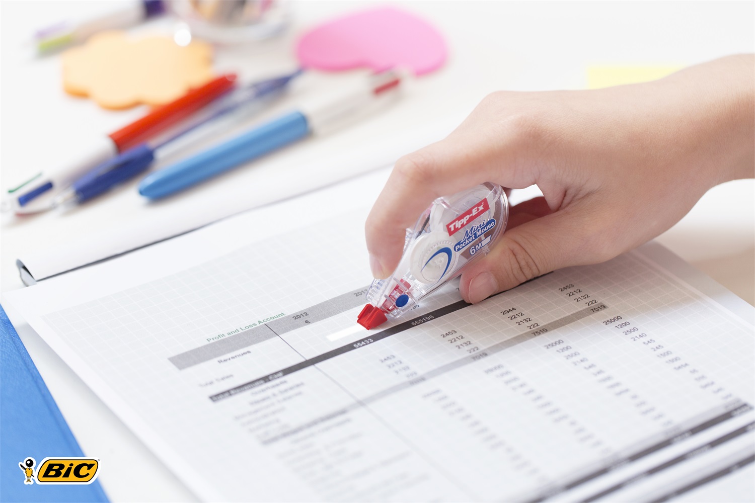 Tipp-Ex Mini Pocket Mouse Correttore a Nastro 5mm x 6m, Confezione 3 Pezzi (2 1), Design Ultra Compatto