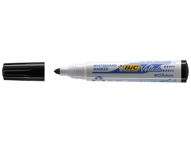 BIC Velleda 1701 Marcatore per Lavagne Bianche - Punta Conica 1,5 mm - Nero - Eco-Friendly con 51% di Materiali Riciclati