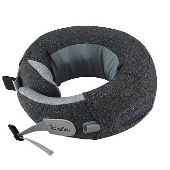 Terraillon Neck Massager - Massaggiatore Shiatsu per Collo e Cervicale, 27x25x12 cm, 3 Velocità, 2 Direzioni di Rotazione, Opzione Riscaldante