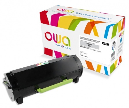 Armor Toner Compatibile Nero per Lexmark MX310, 410, 510, 511, 610, 611 - 2500 Pagine