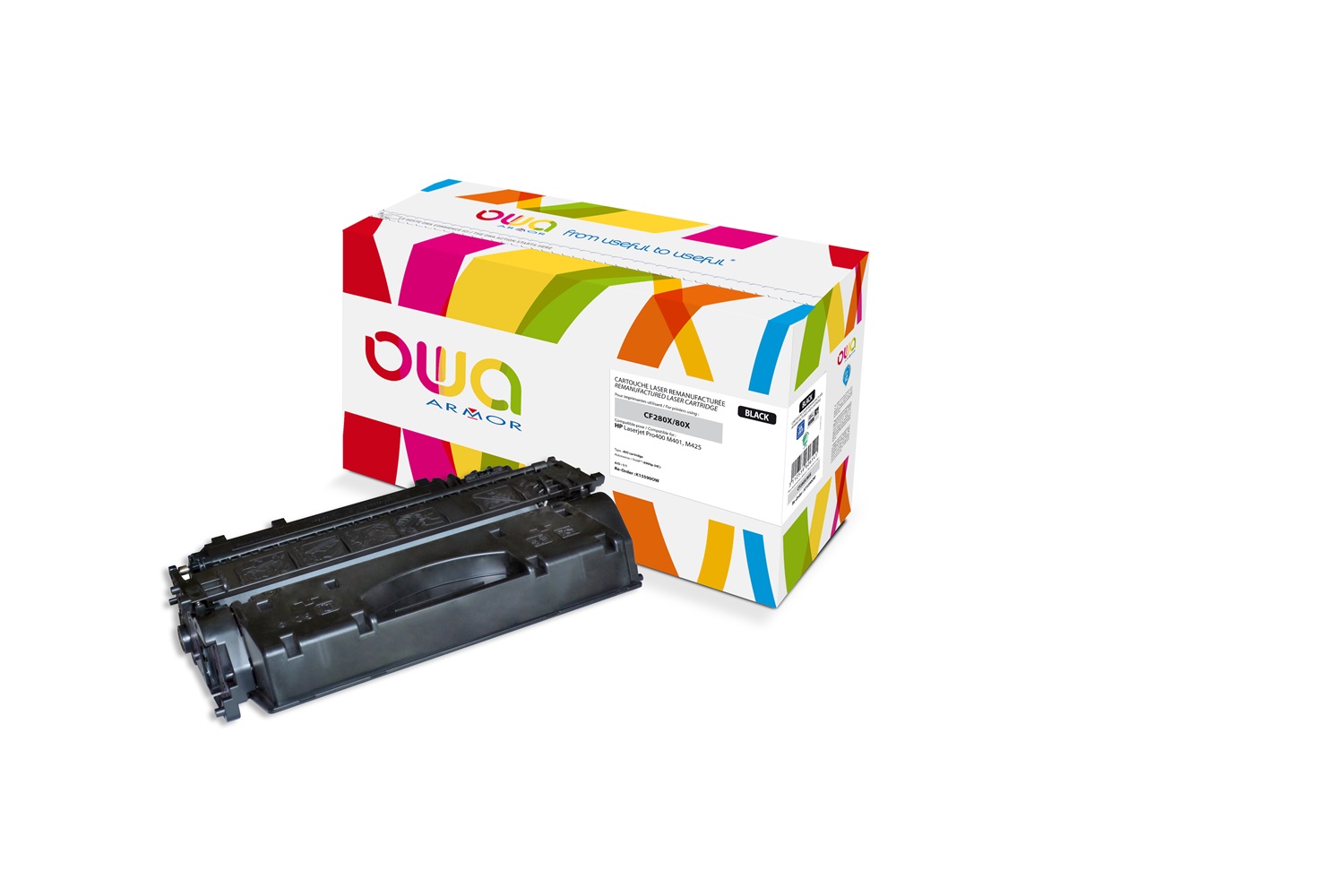 Armor Toner Compatibile Nero CF280X per HP Laserjet Pro400 M401, M425 - 6900 Pagine
