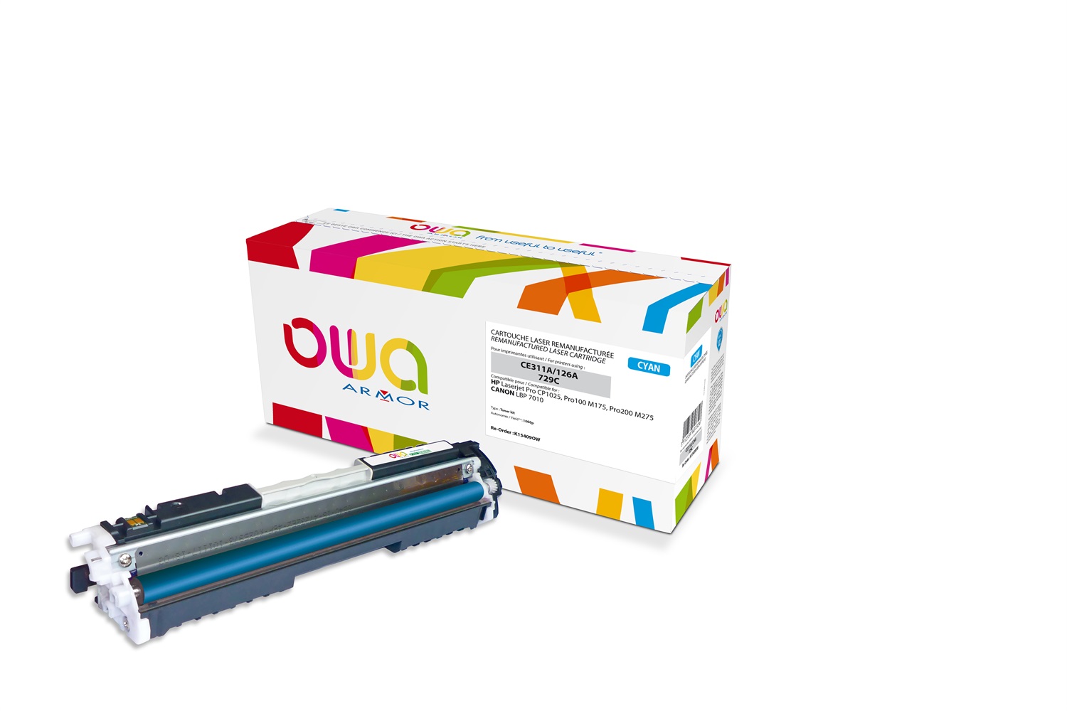 Armor Toner Ciano Compatibile per HP LaserJet Pro CP1025 - K15409 - 1000 Pagine