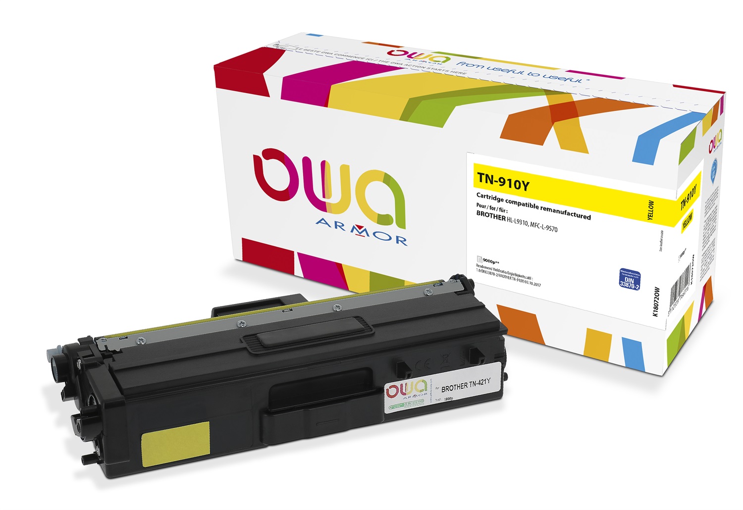Armor Toner Compatibile Giallo per Brother TN910 - 9.000 pag - K18072OW