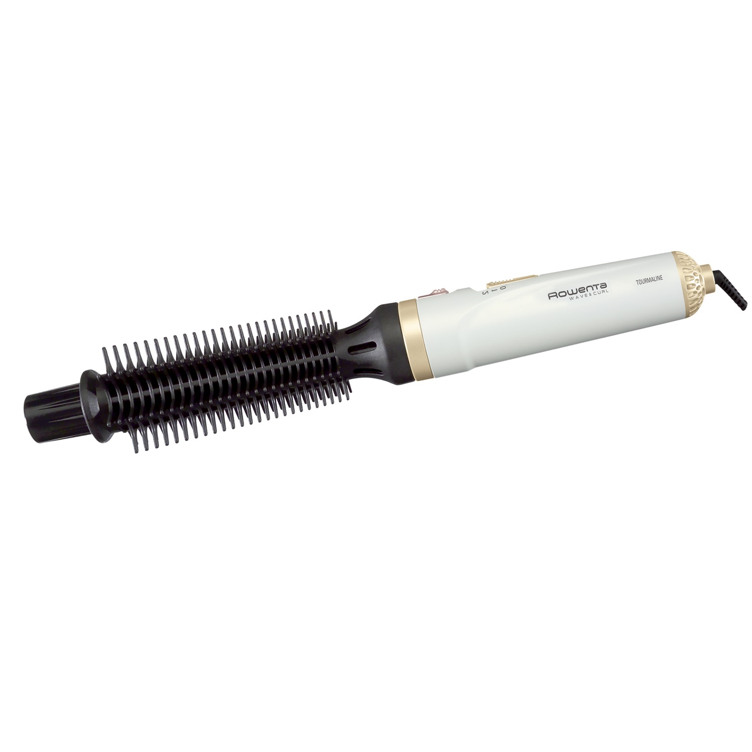 Rowenta CF 3910 Hot Air Brush - Spazzola ad Aria Calda Oro e Bianco, 300W, 1.8m, 2 Livelli di Velocità e Temperatura