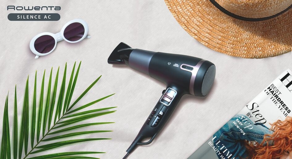 Rowenta CV7920 Silence AC Asciugacapelli 2300 W - Estrema Silenziosità, Tecnologia Hydra Protect, Diffusore e Concentratore Inclusi