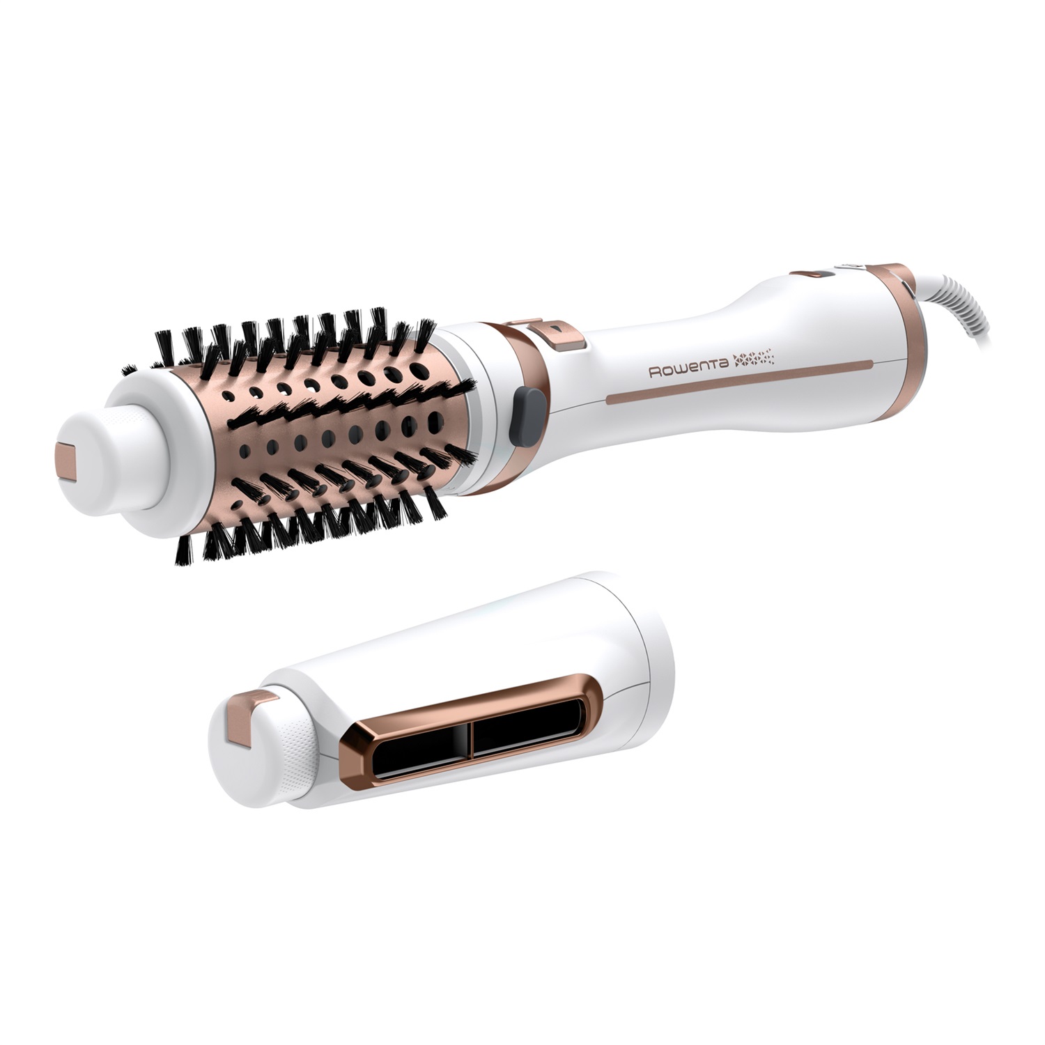 Rowenta Brush Activ Ultimate Care CF9720F0 Spazzola ad Aria Calda Rotante 220 W con Tecnologia Careful Heat e 3 Velocità - Bianco