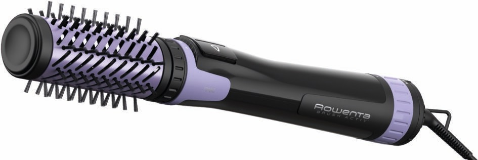 Rowenta CF9527F0 Spazzola ad aria calda Rotante 1000 W con Ionizzatore e Cavo Pivottante, Nero e Viola