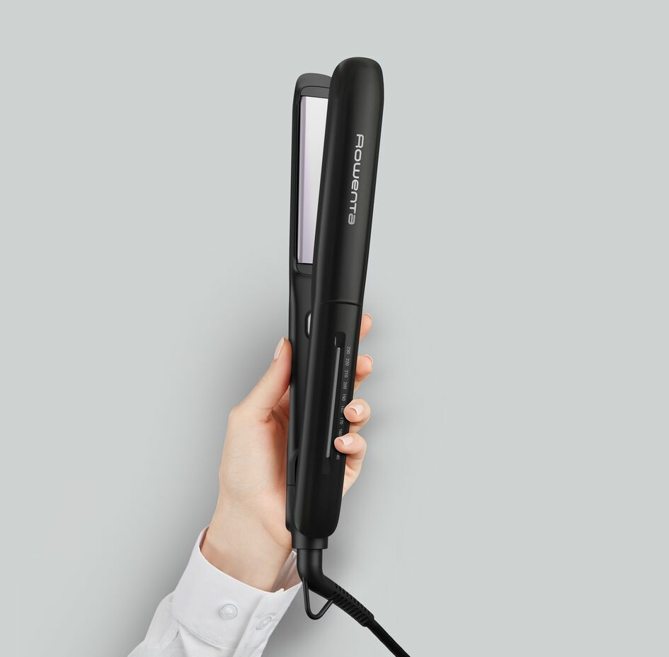 Rowenta Optiliss SF3320 Piastra per capelli - Lisciatura e Ricci, Display a LED, Impugnatura Comoda, 10 Temperature, 1,8 m