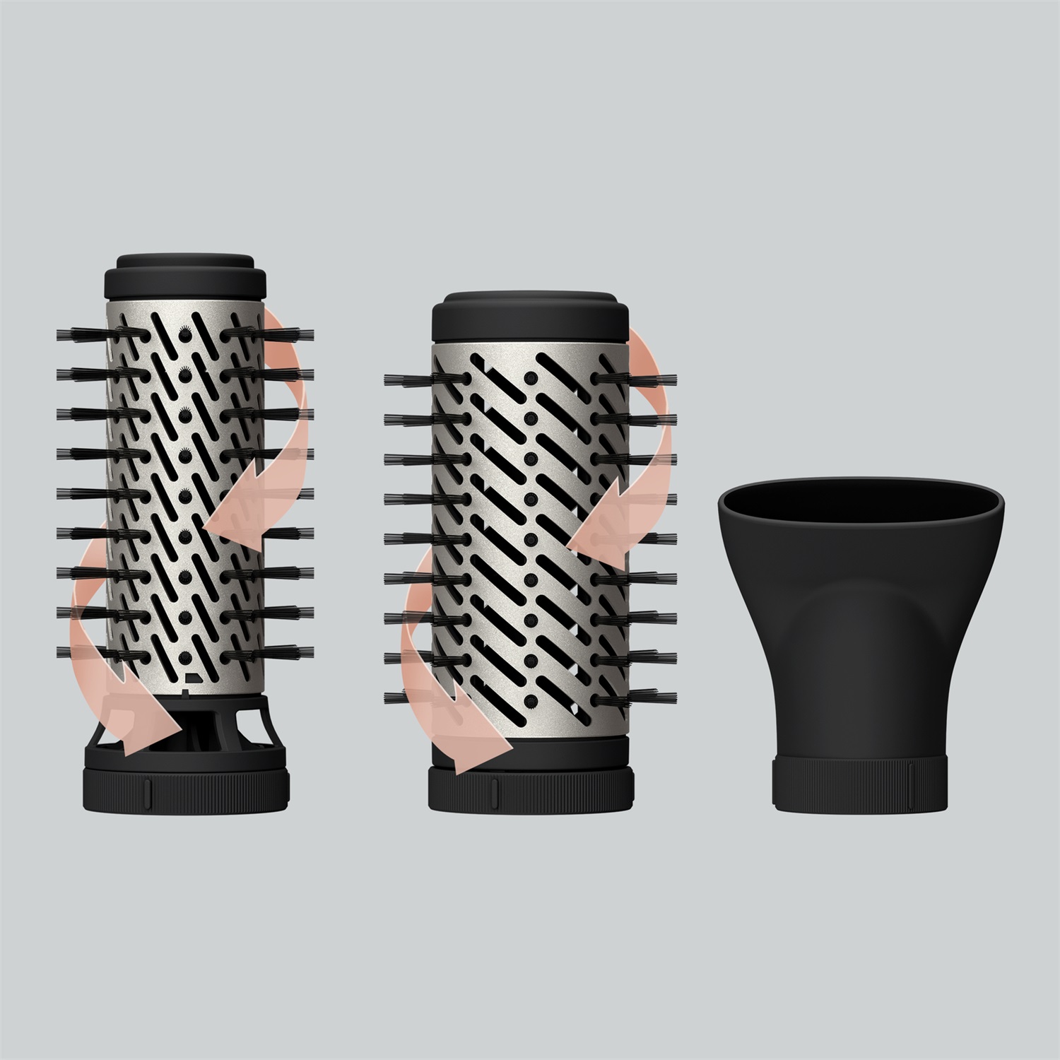 Rowenta Brush Activ UB9530F0 Spazzola ad Aria Calda Rotante 1000 W con Design Ergonomico, 2 Spazzole Rotanti in Ceramica, Concentratore e Custodia