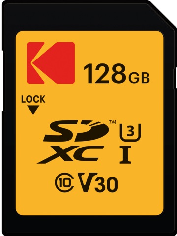 KODAK Scheda SDHC 128GB Classe 10 UHS-I U3 - Velocità di lettura 20 MB/s, scrittura 12 MB/s