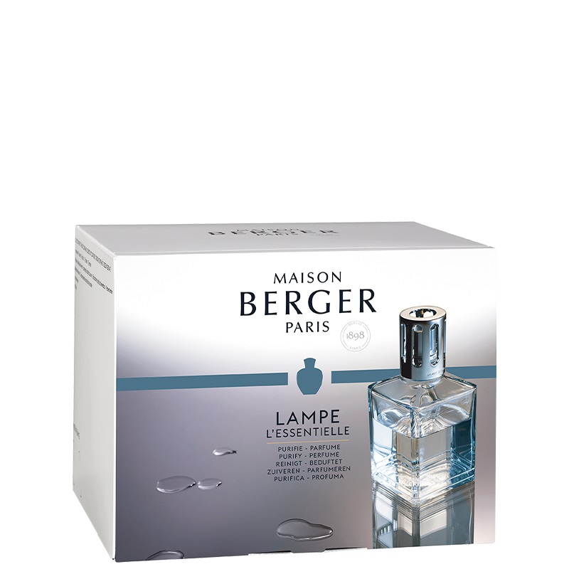 Maison Berger Paris Lampada Catalitica Essentielle Carrée in Vetro Trasparente con 2 Flaconi da 250 ml