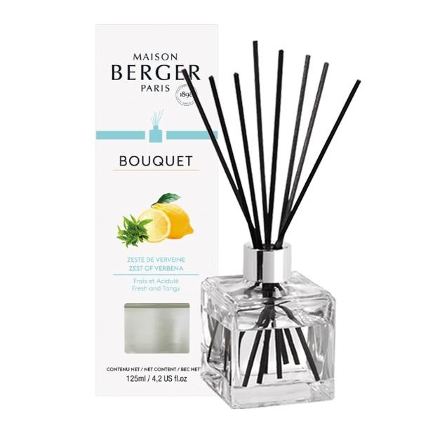 Maison Berger Paris 6001 Diffusore di Aromi ZESTE DE VERVEINE 125ml in Vetro Trasparente