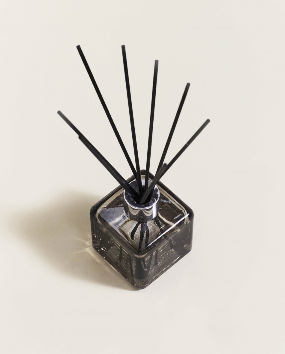 Maison Berger Paris Bouquet Profumato Cubo Tabacco - Diffusore di Aromi 125 ml in Vetro Grigio