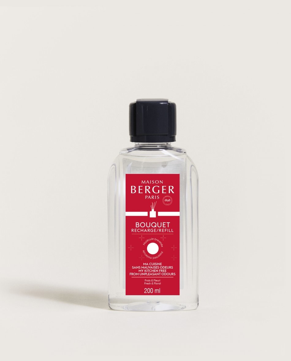 Maison Berger Paris Ricarica Antiodori per Diffusore Cucina 200ml - Profumo con Note di Basilico, Mandarino e Cardamomo