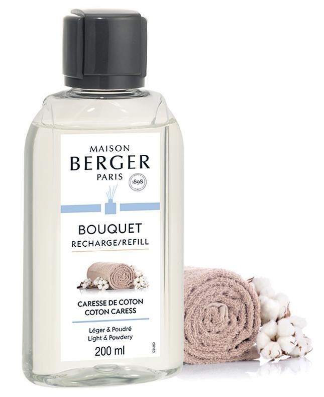 Maison Berger Paris Ricarica per Diffusore Caresse de Coton 200 ml - Profumo di Pulito con Sentori di Sapone di Marsiglia, Lavanda e Timo