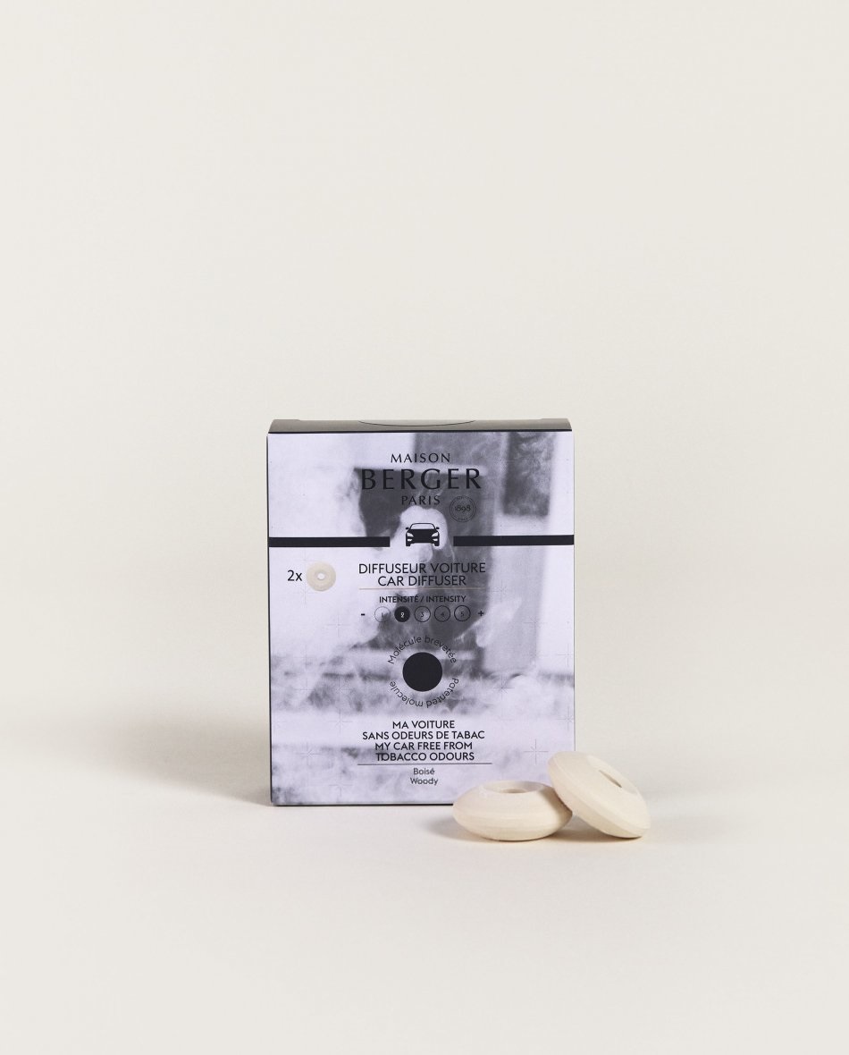 Maison Berger Paris Ricariche per Diffusore Auto Tabacco - 2x17 g in Ceramica