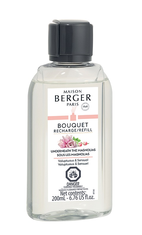 Maison Berger Paris Ricarica per Diffusore Sous les Magnolias 200 ml - Profumo Floreale con Note di Rosa e Patchouli
