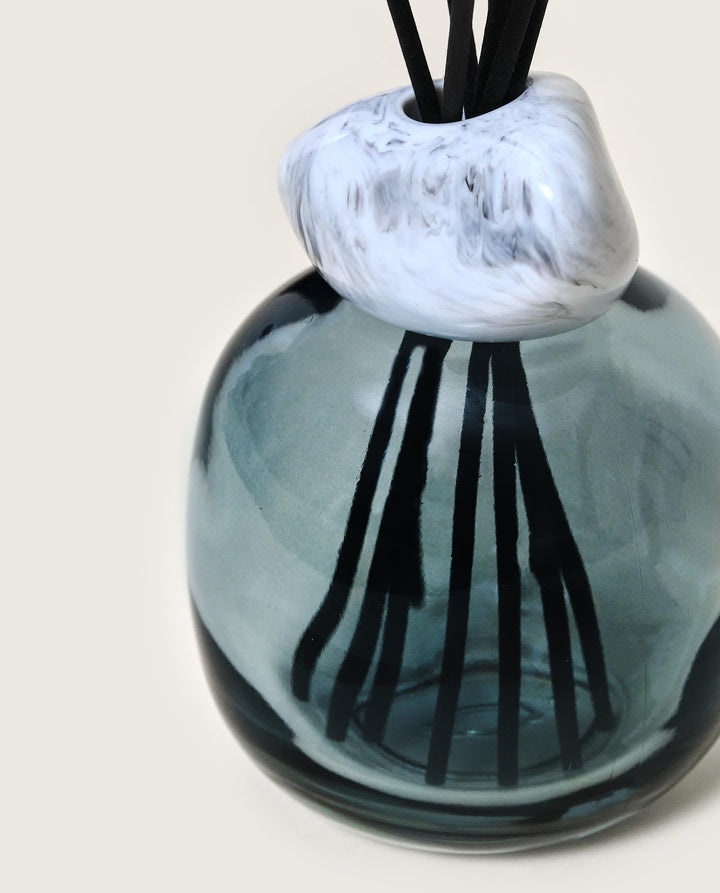 Maison Berger Paris Bouquet Profumato Mineral Blu con Fragranza Thé Blanc Purité - Diffusore in Vetro Laccato 200ml