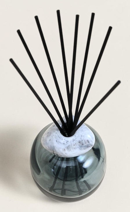 Maison Berger Paris Bouquet Profumato Mineral Blu con Fragranza Thé Blanc Purité - Diffusore in Vetro Laccato 200ml