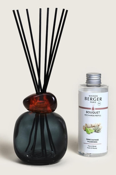 Maison Berger Paris Bouquet Profumato Mineral Noir 200ml - Diffusore di Profumo con Fragranza Terre Sauvage