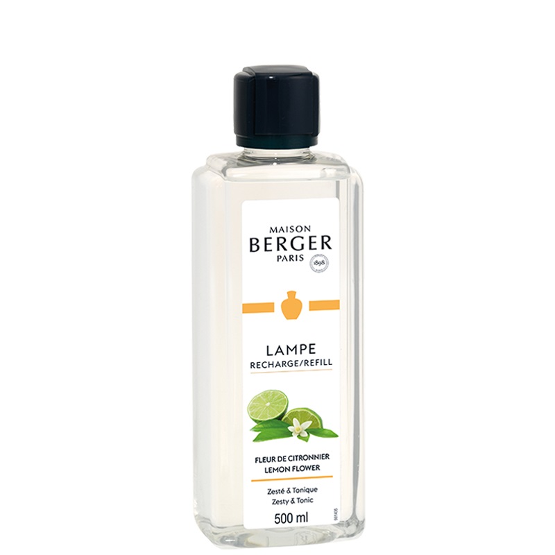 Maison Berger 115116 Ricarica per Lampada Catalitica Fleur de Citronnier 500 ml - 80 ore di profumo
