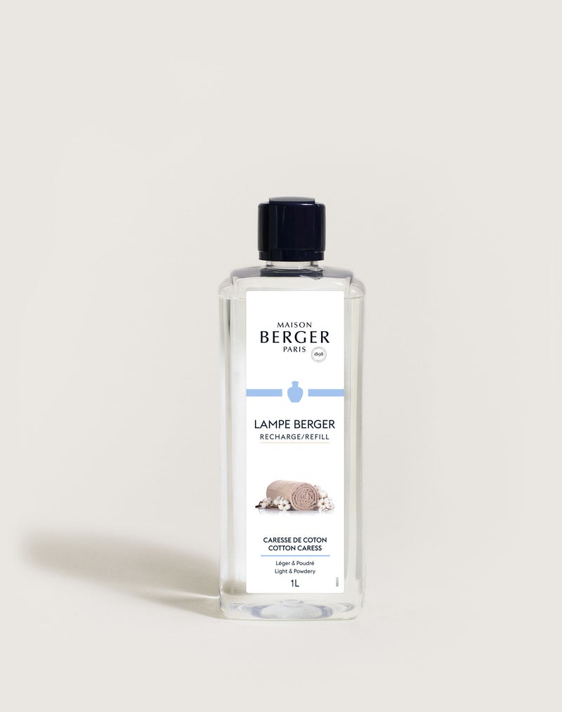 Maison Berger Caresse de Coton - Ricarica per Lampada Catalitica 1L con fragranza floreale e note di rosa e fiore d'arancio