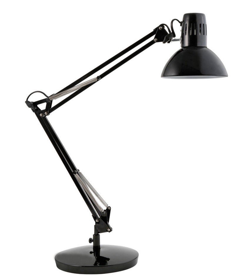 Alba Lampada da Tavolo Architect Nero - Acciaio Verniciato, 42x39 cm, Base Ø 20 cm, Attacco E27