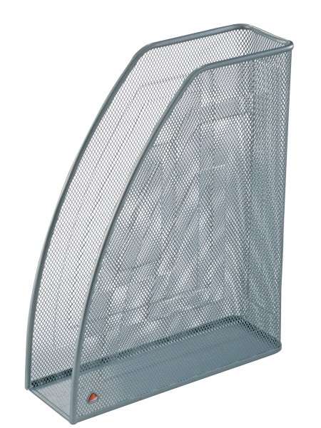 ALBA Portariviste Mesh Argento - Rete Metallica - 26 x 8 x 33,5 cm - Design Coordinabile