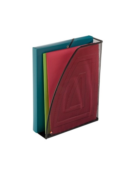 ALBA Portariviste Mesh in Rete Metallica Nero - 26 x 8 x 33,5 cm