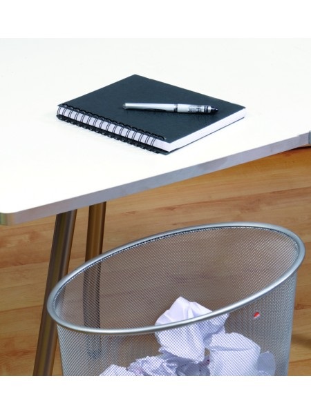 ALBA Cestino gettacarte Mesh 18 L in Rete Metallica Argento - Dimensioni 35,5x24x39 cm