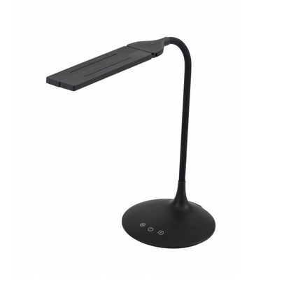 ALBA Lampada da tavolo LEDTWIN N - 6 W, Nero, 2 Testine Regolabili, 3 Livelli di Colore, Dimmer, 34x36x18 cm
