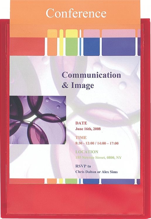 Exacompta Cartella di Presentazione Kreacover in Polipropilene (PP) Rosso A4 con 2 Alette e Busta Trasparente