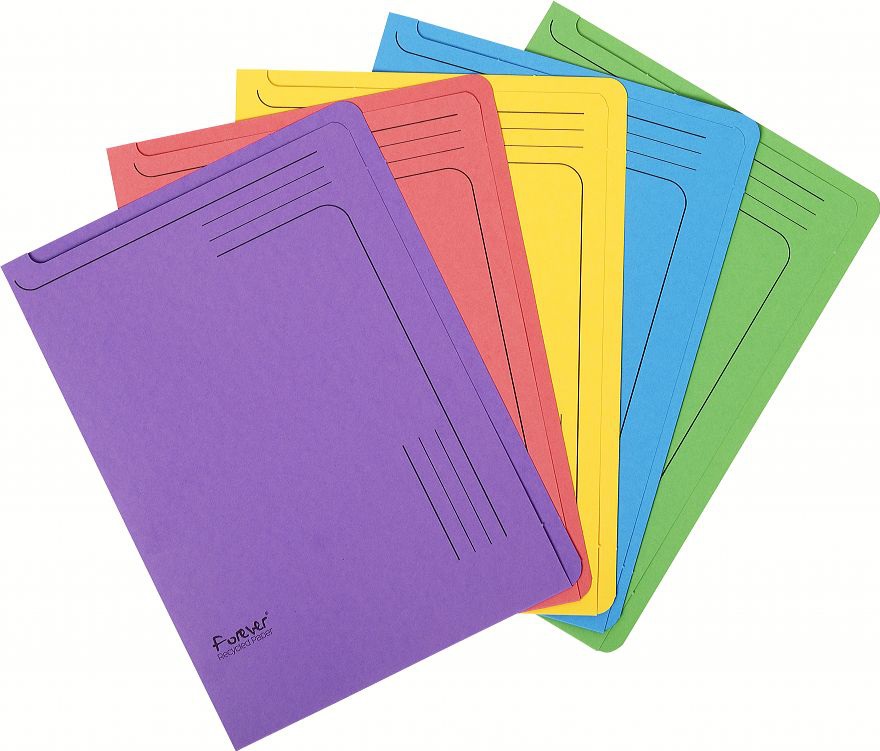 Exacompta Iderama Cartelline Elasticate A4 Multicolore - Confezione da 5, 290gsm, 100% Riciclato