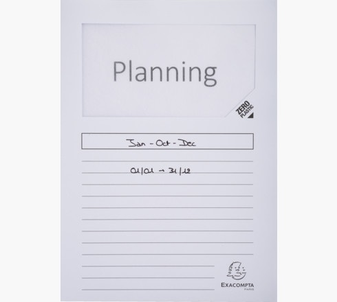 Exacompta 50110E Cartelline con Finestra A4 in Cartoncino Riciclato 120 g/m² Bianco - Conf. da 100