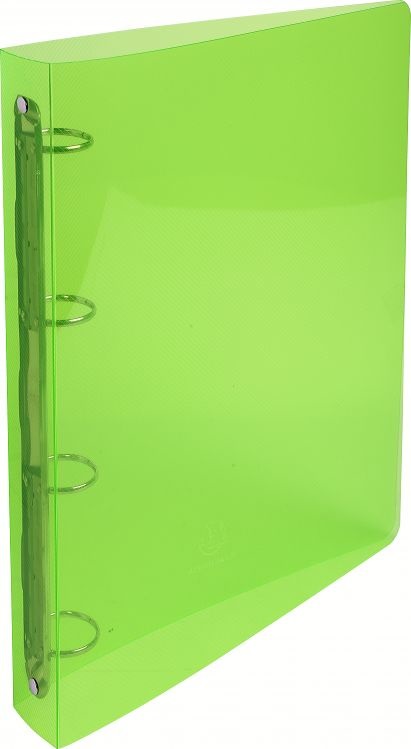 Exacompta Raccoglitore Rigato Crystal Colours - PPL - 4 Anelli Tondi 30 mm - Dorso 40 mm - Dimensioni 22 x 30 cm - Colori Assortiti - Conf. 20 Pezzi