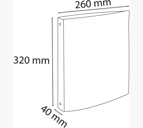 Exacompta 51378E Raccoglitore A4 Bianco - 4 Anelli Tondi 30 mm - Dorso 40 mm - Dimensioni 26x32 cm - Polipropilene Foderato