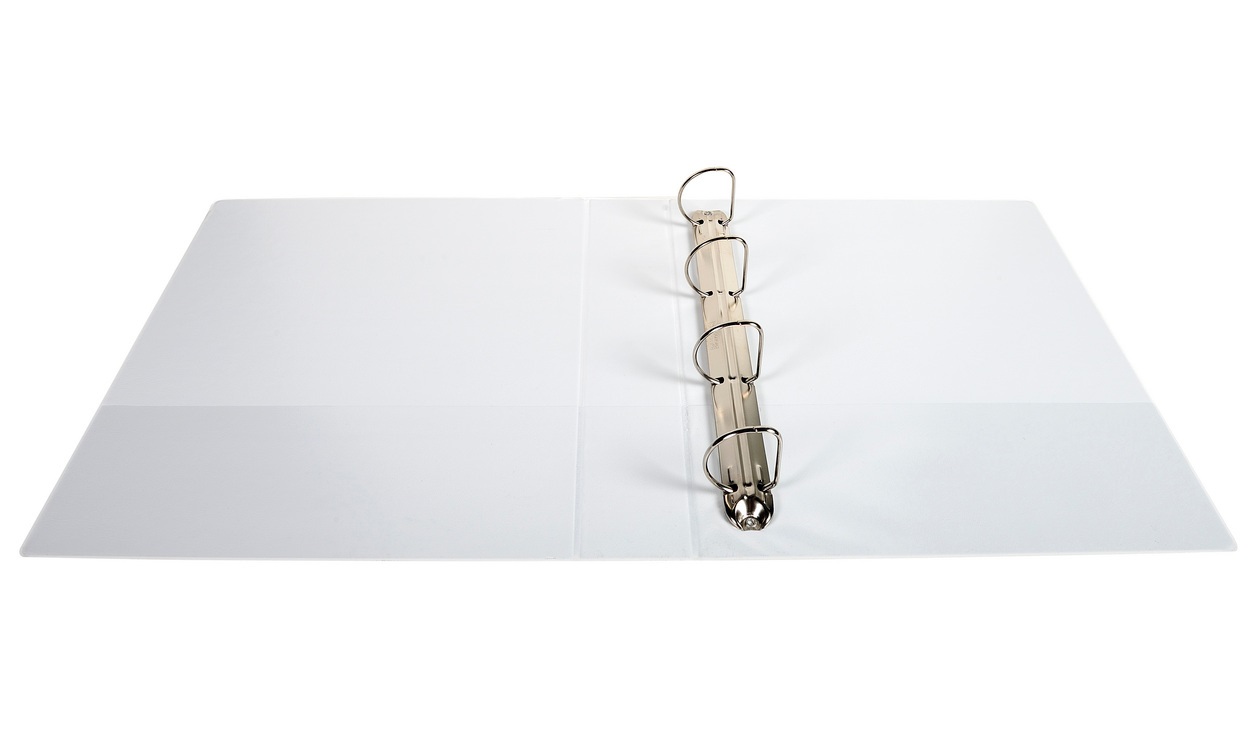 Exacompta Raccoglitore Personalizzabile Kreacover A4 Maxi Bianco - 4 Anelli a D 40 mm, Dorso 64 mm, Copertina Foderata