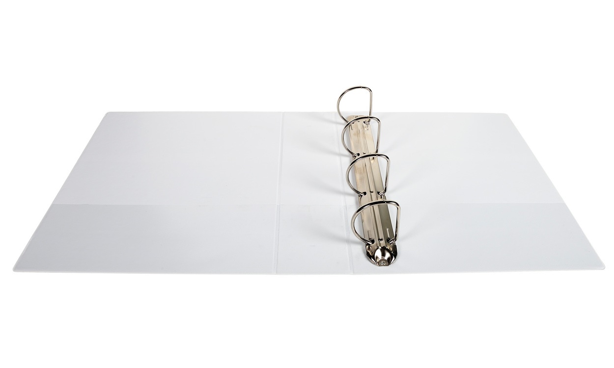 Exacompta Raccoglitore Personalizzabile A4 Maxi Kreacover Bianco - 4 Anelli a D 60 mm, Copertina Rigida con Tasca Fronte/Dorso, Dorso 90 mm