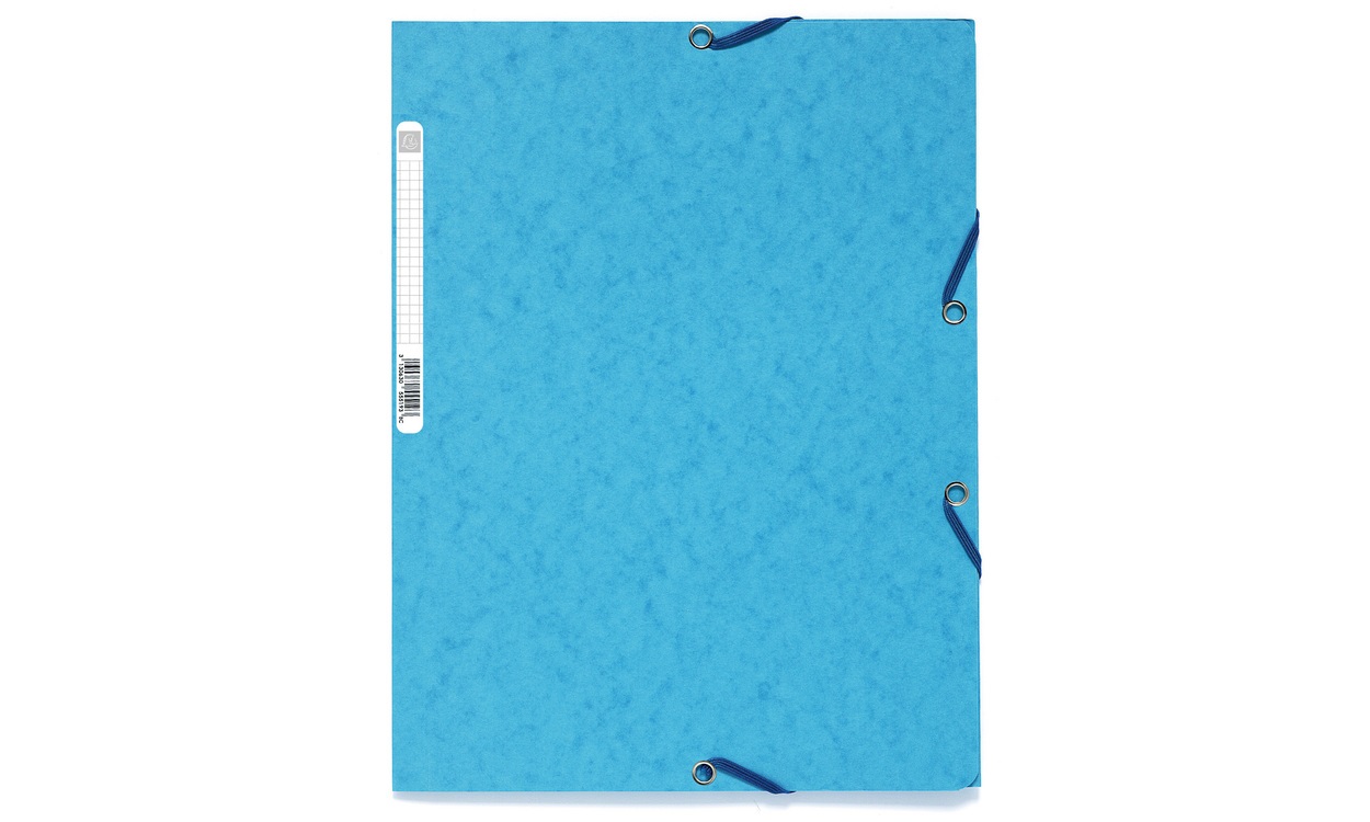 Exacompta Cartellina con Elastico 3 Lembi in Cartoncino Lustrè 400 gr 24x32 cm Mix 10 Colori Certificato FSC