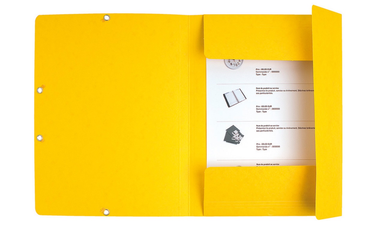 Exacompta Cartellina con Elastico 3 Lembi in Cartoncino Lustrè 400 gr 24x32 cm Mix 10 Colori Certificato FSC