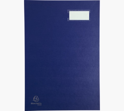 Exacompta Libro Firma 20 Pagine Blu 24X35 cm con Copertina Rigida Plastificata e Separatori in Cartoncino Rosa