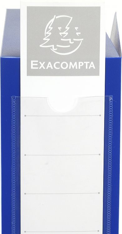 Exacompta 59832E Scatola Archivio Blu, 25x33 cm, Dorso 8 cm, in Polipropilene con Bottone