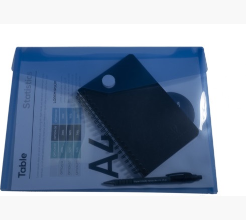 Exacompta Buste A4 con Chiusura in Velcro - Confezione da 5 Colori Assortiti, 24x32 cm