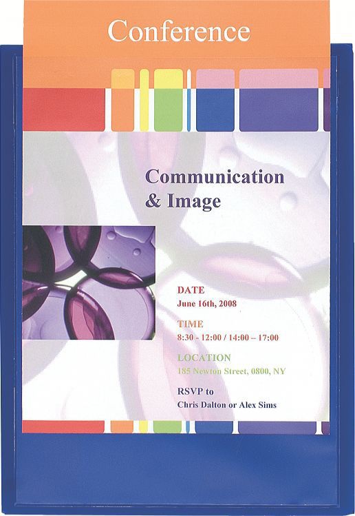 Exacompta 43502E Cartella Polipropilene Opaco Blu A4 con Tasca Trasparente e Intaglio per Biglietto da Visita - 10 Pezzi