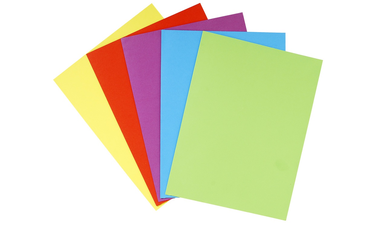 Exacompta 415000E Cartelletta a Doppia Tasca in Cartoncino 220 g/m² 24x32 cm Assortiti - Confezione da 25 Pezzi